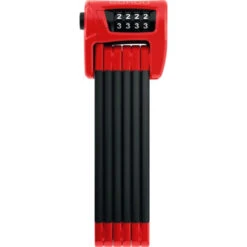 Antivol Pliable Abus Bordo Combo 6100/90 SH Rouge - 90 Cm