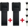 Lot De Deux Antivols Pliables Abus Bordo Granit X-Plus 6500 Noir SH - 85 Cm -Vélo Pièces Soldes Boutique lot de deux antivols pliables abus bordo granit x plus 6500 noir sh 85 cm