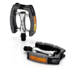 Pédales XLC City/Confort Alu Revêtement Plastique Noir/arg/gris