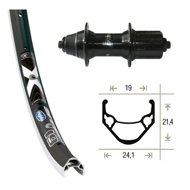 Roue Arrière Shimano FH-T3000 / Ryde 28' X-star 19 - 19-622 3 Roue Arrière Shimano FH-T3000 / Ryde 28' X-star 19 - 19-622