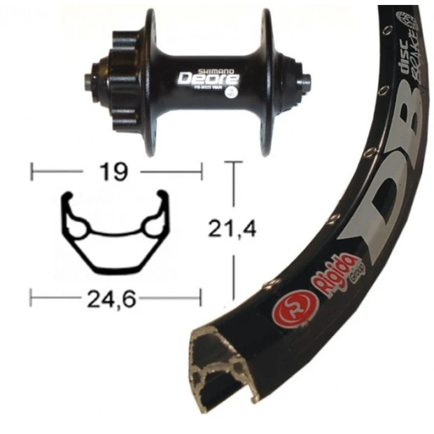 Roue Avant Shimano Deore / Ryde 28' - 622/19 Disque 3 Roue Avant Shimano Deore / Ryde 28' - 622/19 Disque